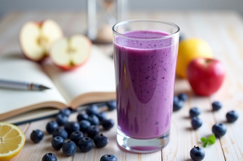 Nootropische Brain-Smoothies: 5 Rezepte für optimale Gehirnleistung 2 Bacopa-Blaubeer Gedächtnisbooster
