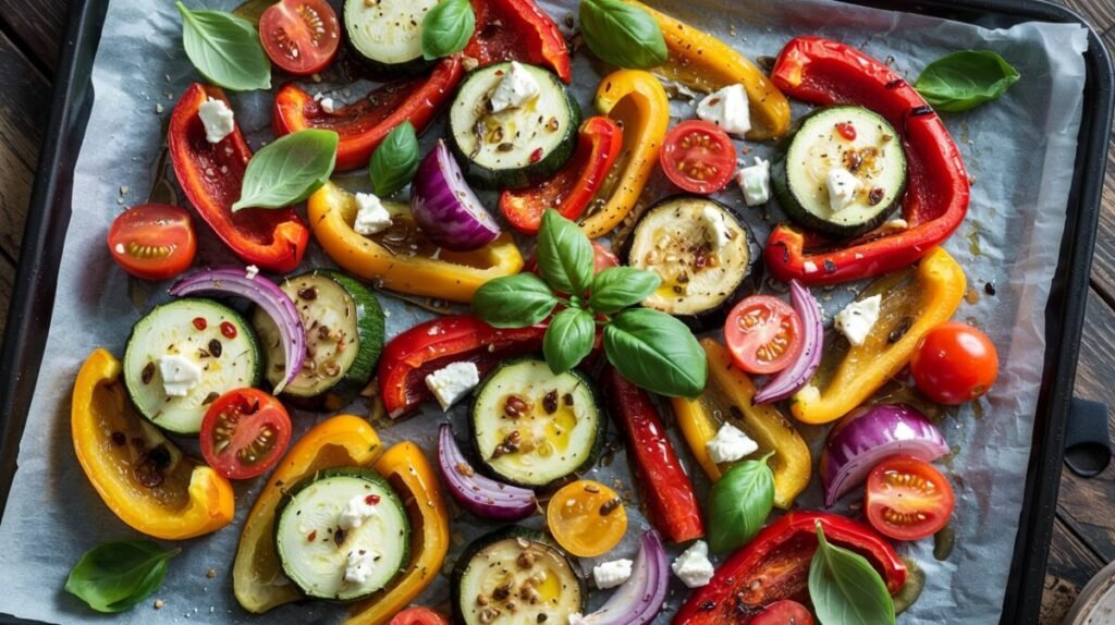 Clean Eating Hauptgerichte: 10 Rezepte, die schnell und einfach gelingen 2 Mediterranes Ofengemüse mit Fetakäse
